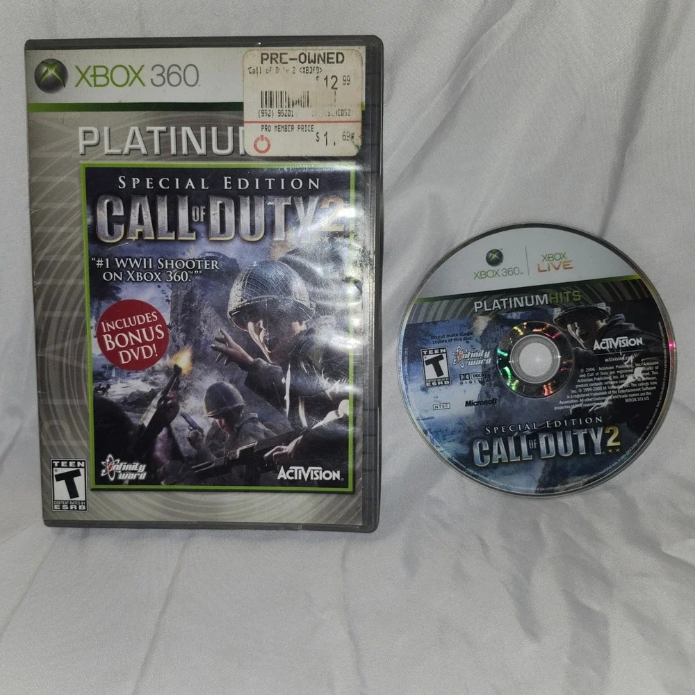 Call of Duty 2 Special Edition Platinum Hits Xbox 360 Activision WWII Shooter